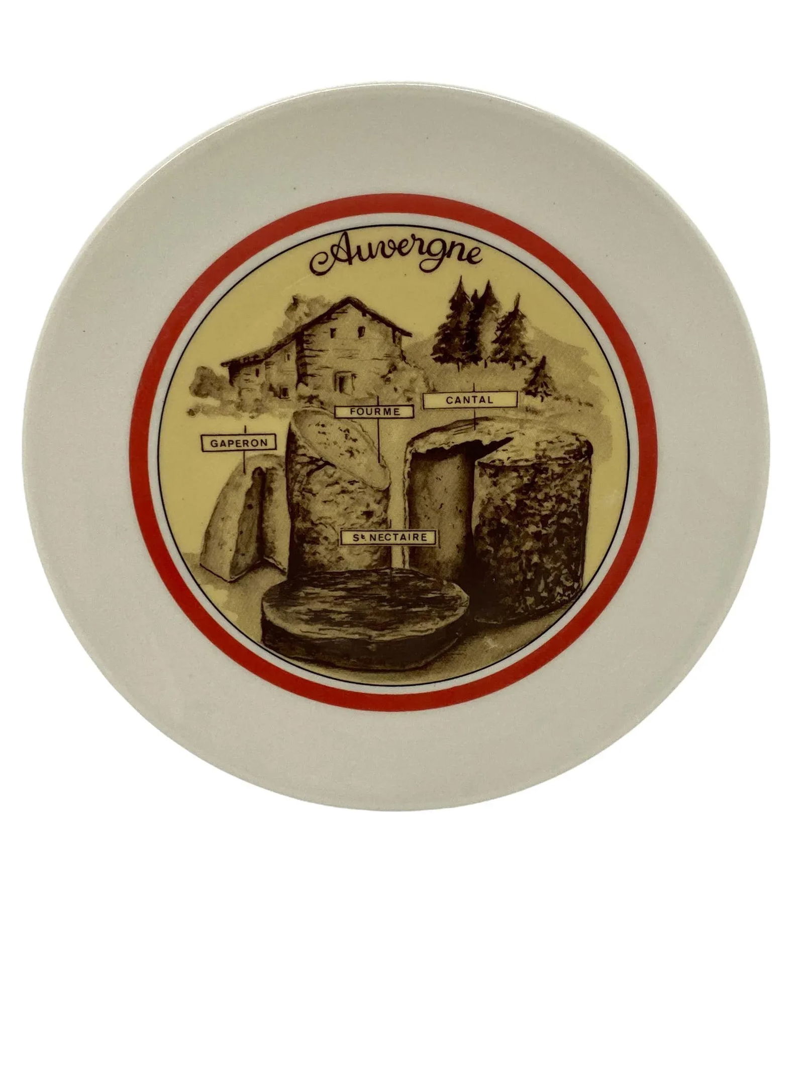 Vintage French Apilco Porcelaine Cheese Plates - Set of 4 - 3