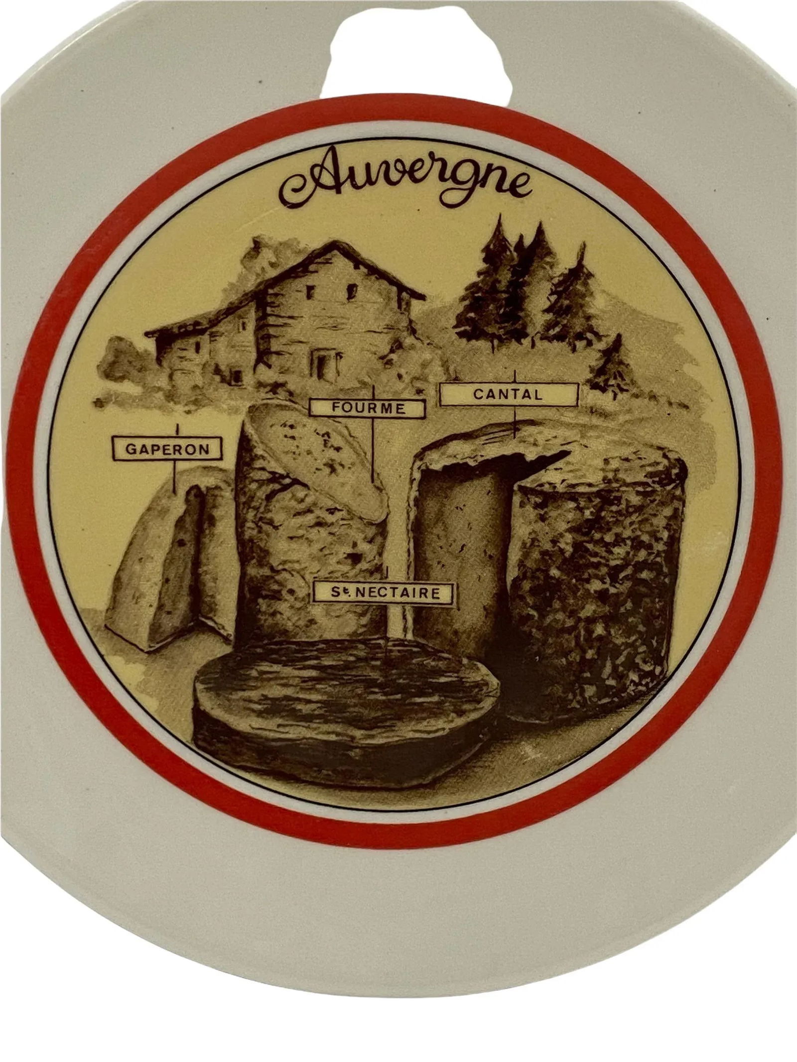 Vintage French Apilco Porcelaine Cheese Plates - Set of 4 - 4