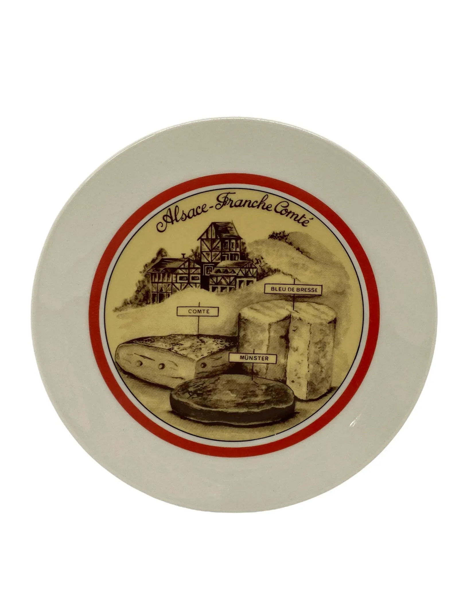 Vintage French Apilco Porcelaine Cheese Plates - Set of 4 - 5