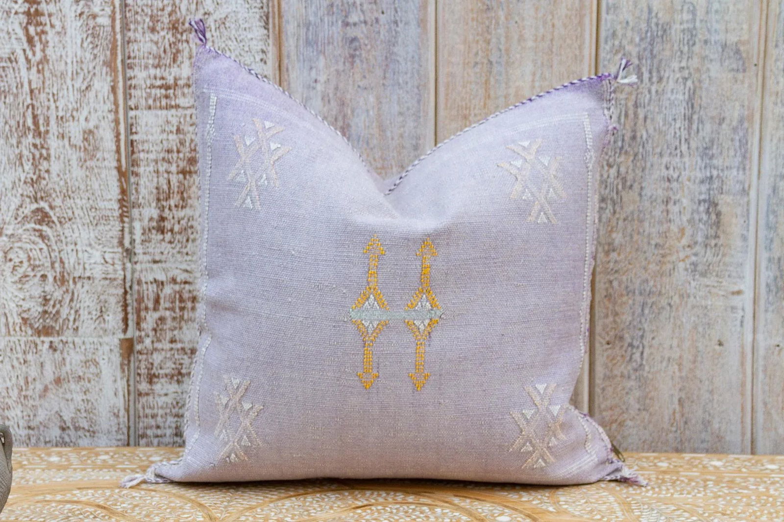 Lona Moroccan Silk Rug Pillow - 3