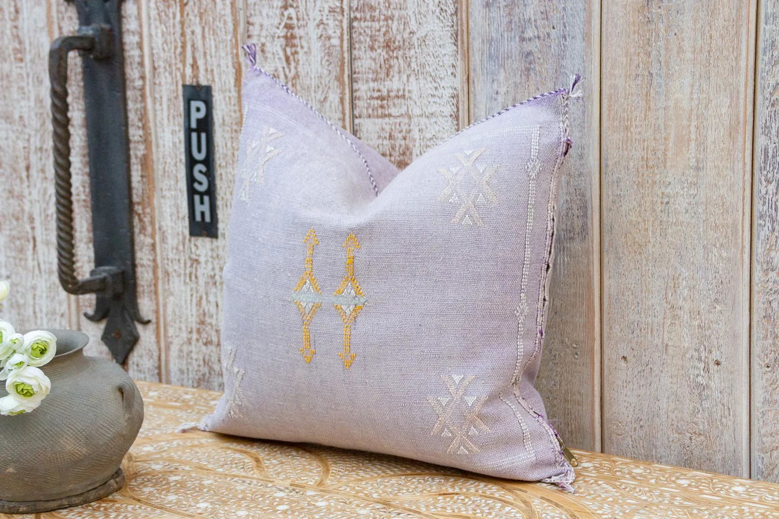 Lona Moroccan Silk Rug Pillow - 4