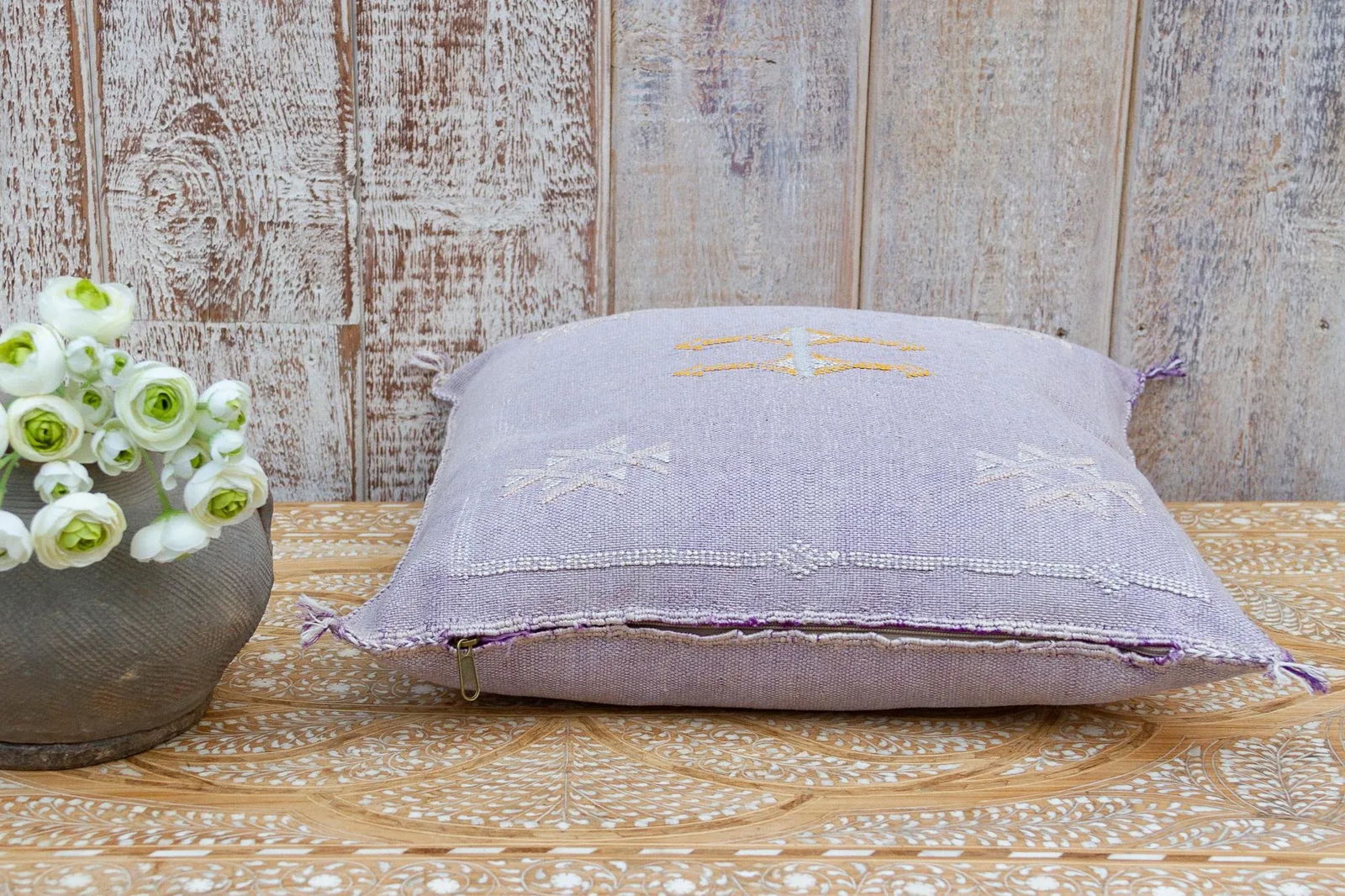 Lona Moroccan Silk Rug Pillow - 6