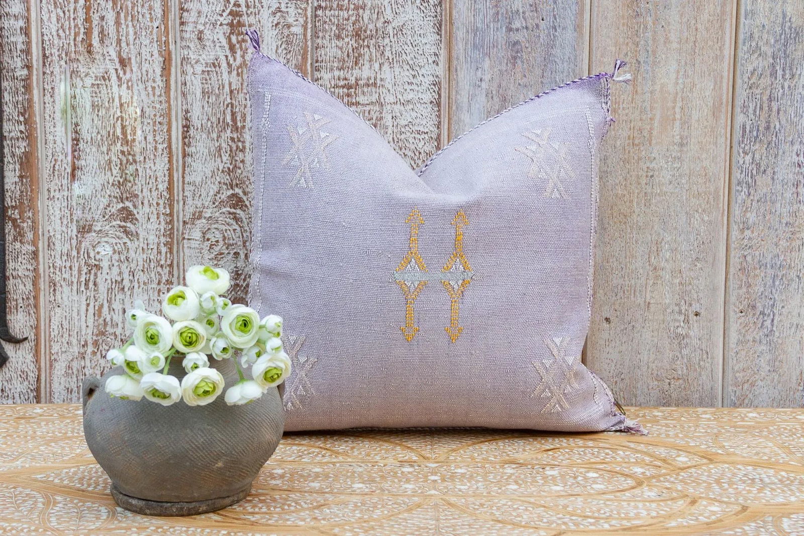 Lona Moroccan Silk Rug Pillow - 9