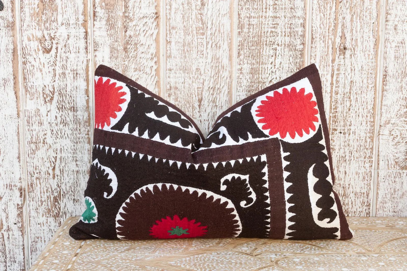 Nargiza Gul Suzani Lumbar Pillow - 5