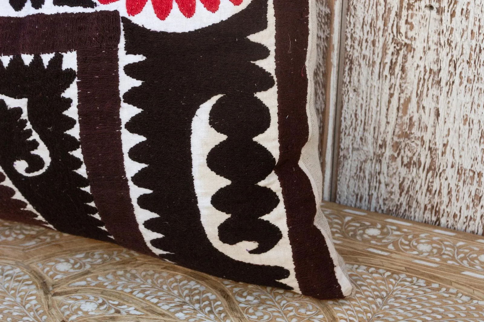 Nargiza Gul Suzani Lumbar Pillow - 8