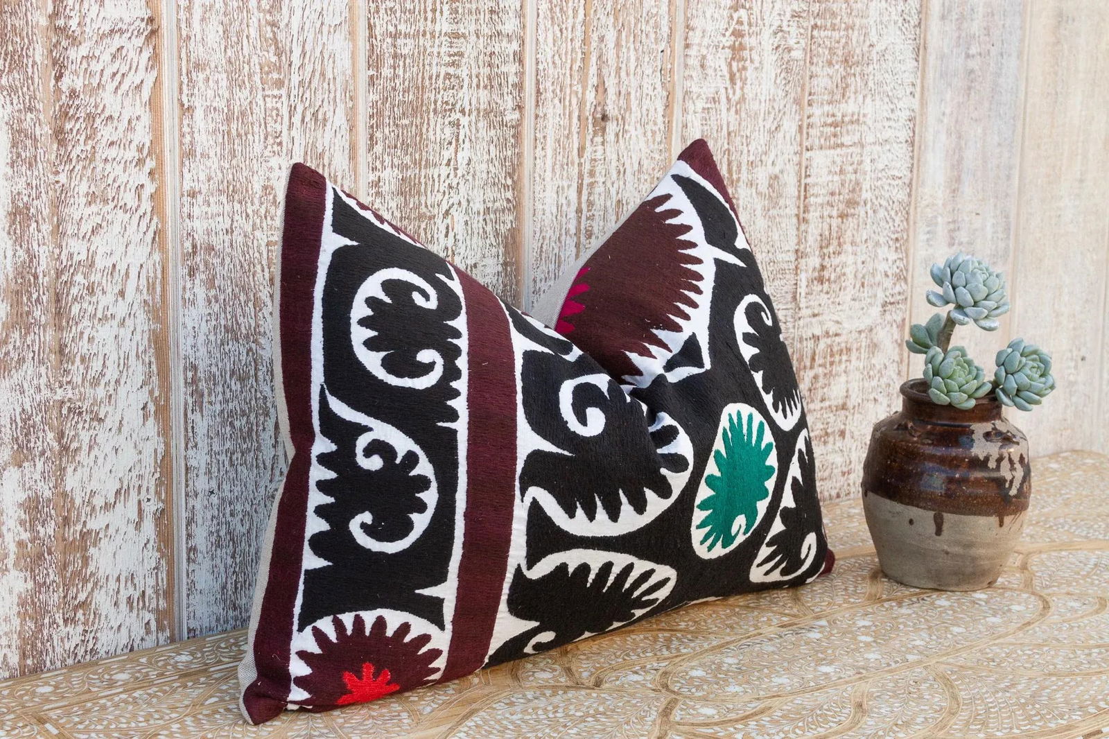 Zarina Gul Suzani Lumbar Pillow - 3