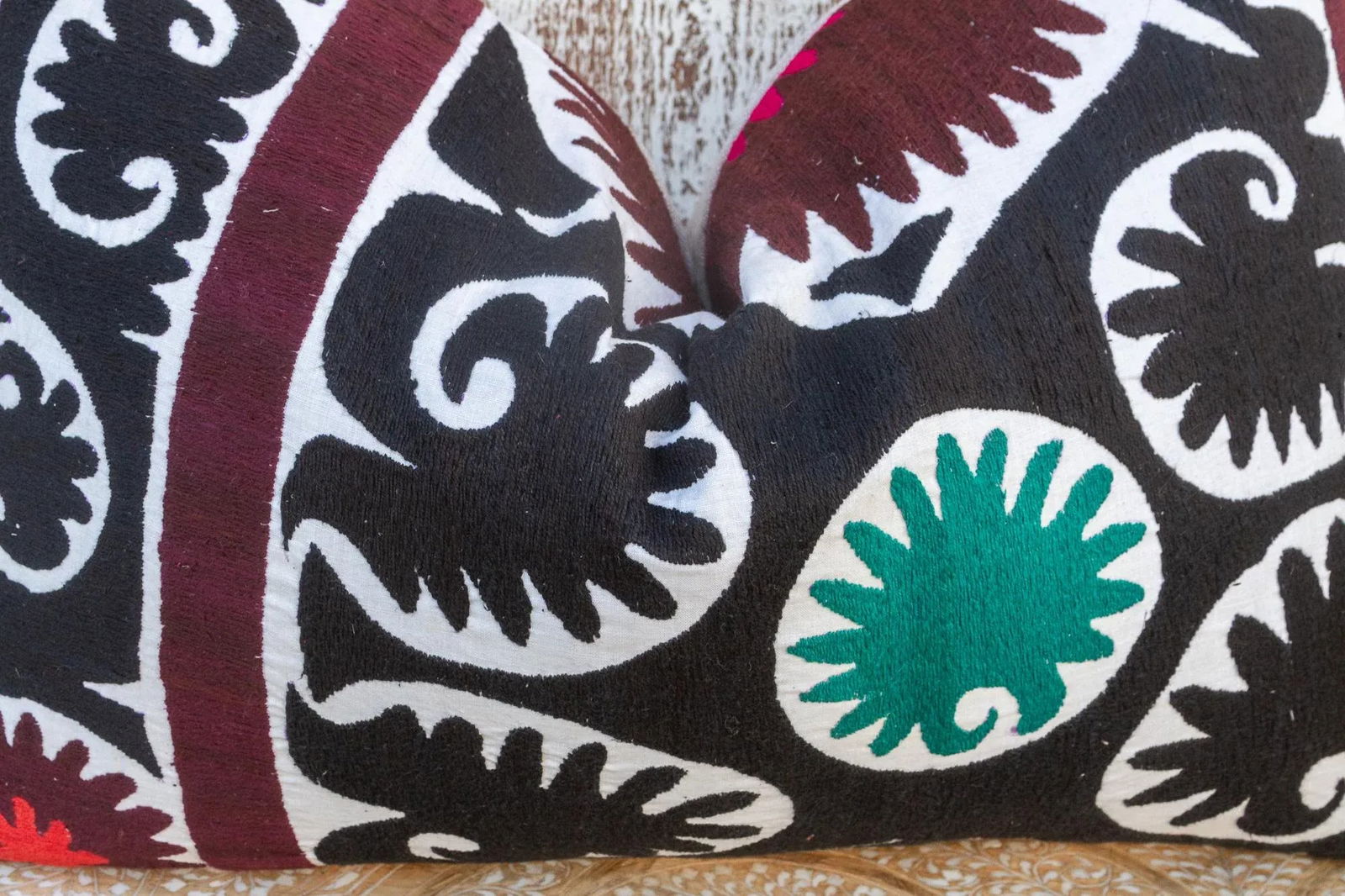 Zarina Gul Suzani Lumbar Pillow - 5