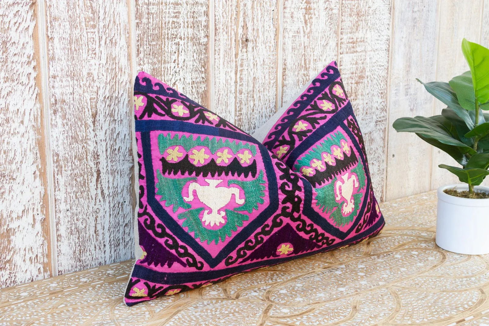 Dana Nurata Suzani Lumbar Pillow - 3