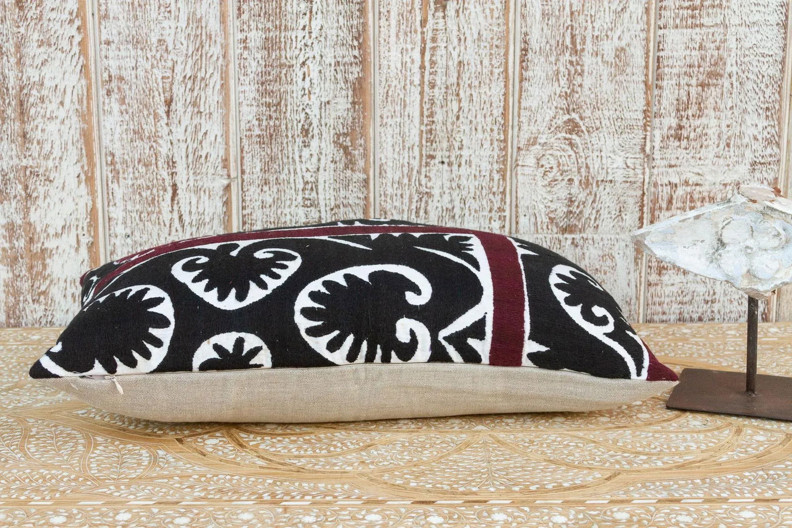 Vorisa Bukhara Suzani Lumbar Pillow - 6