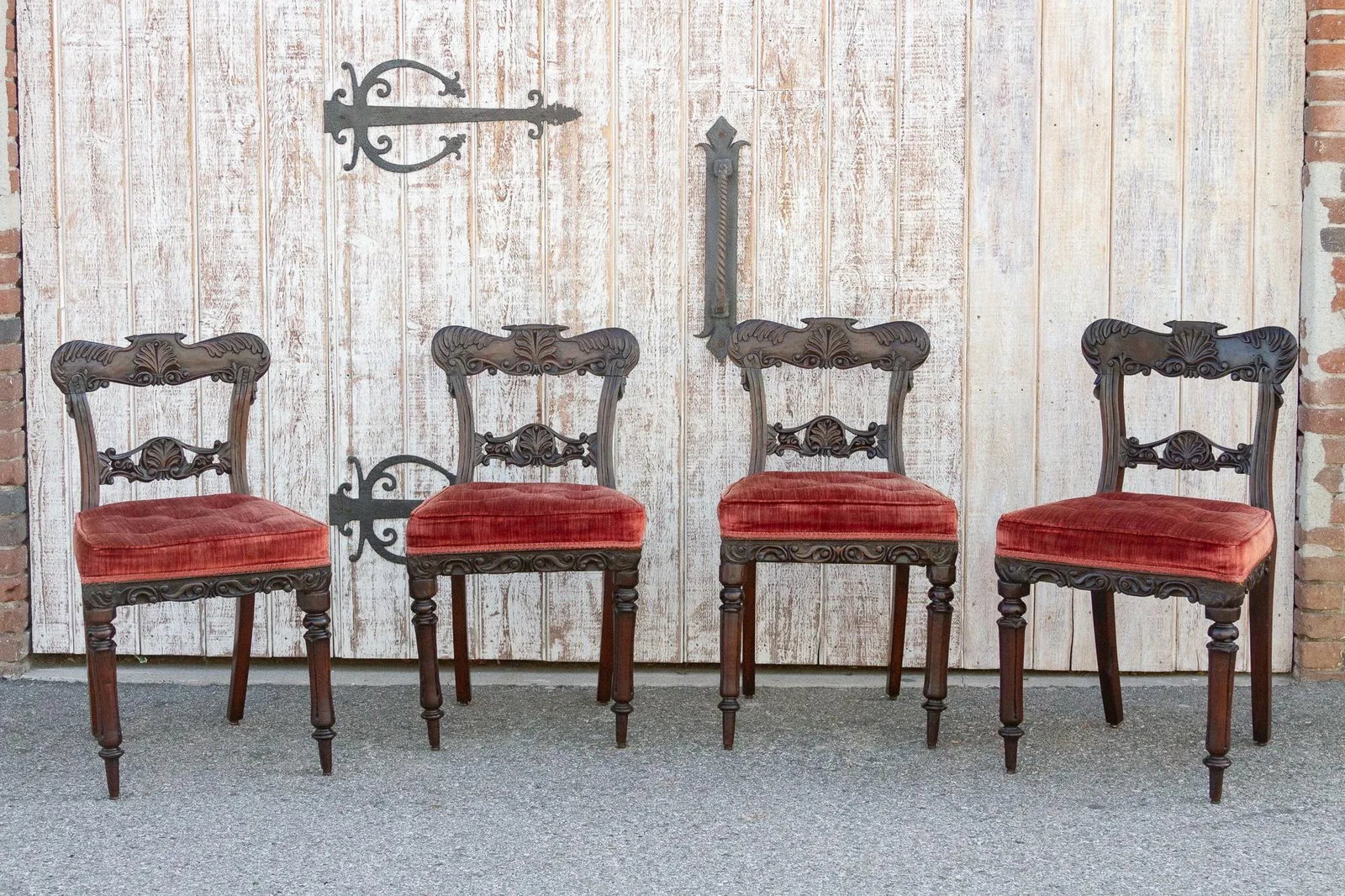 Carved Rosewood Anglo-Indian Chairs - Set of 4 - 12