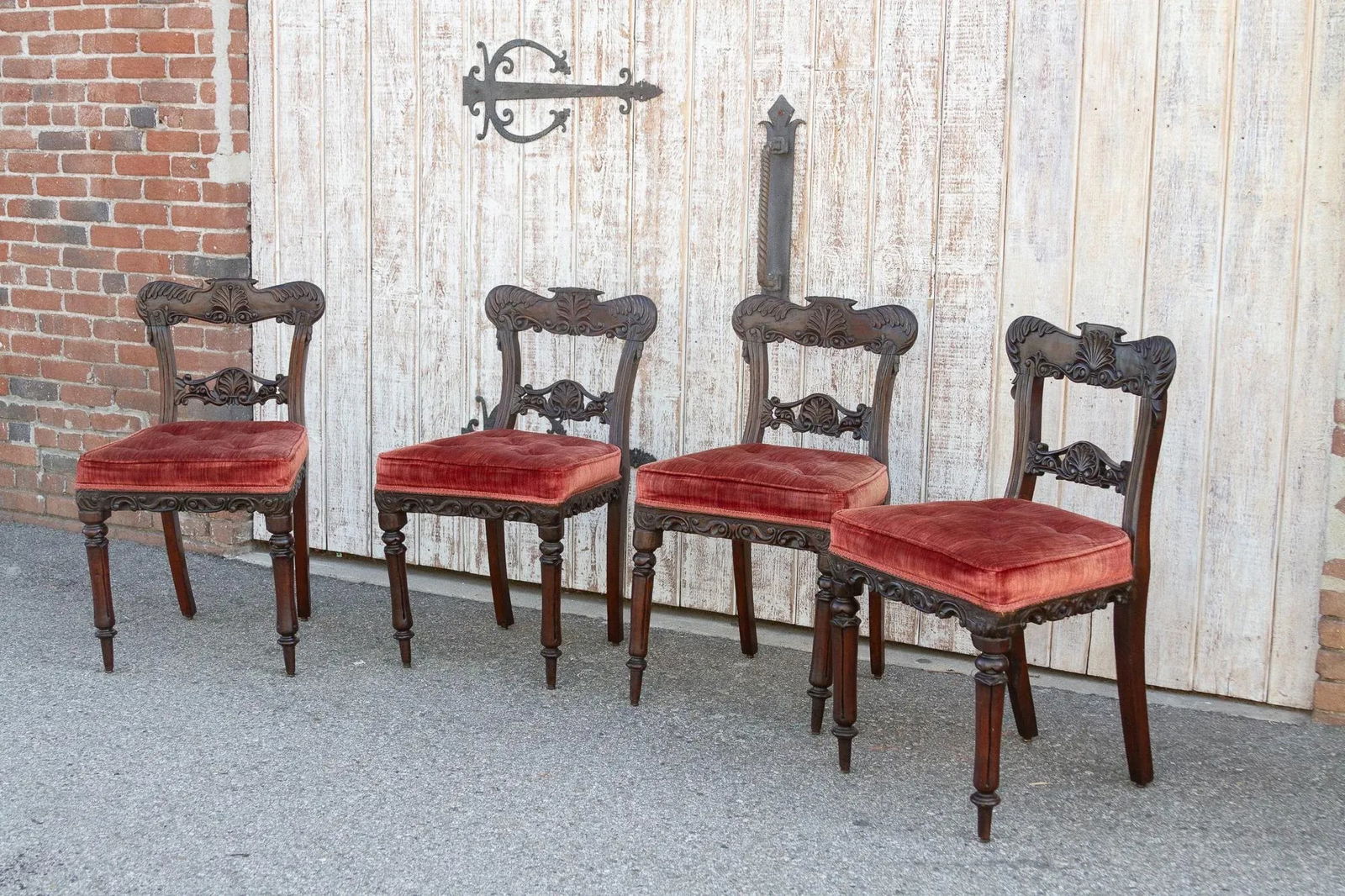 Carved Rosewood Anglo-Indian Chairs - Set of 4 - 3