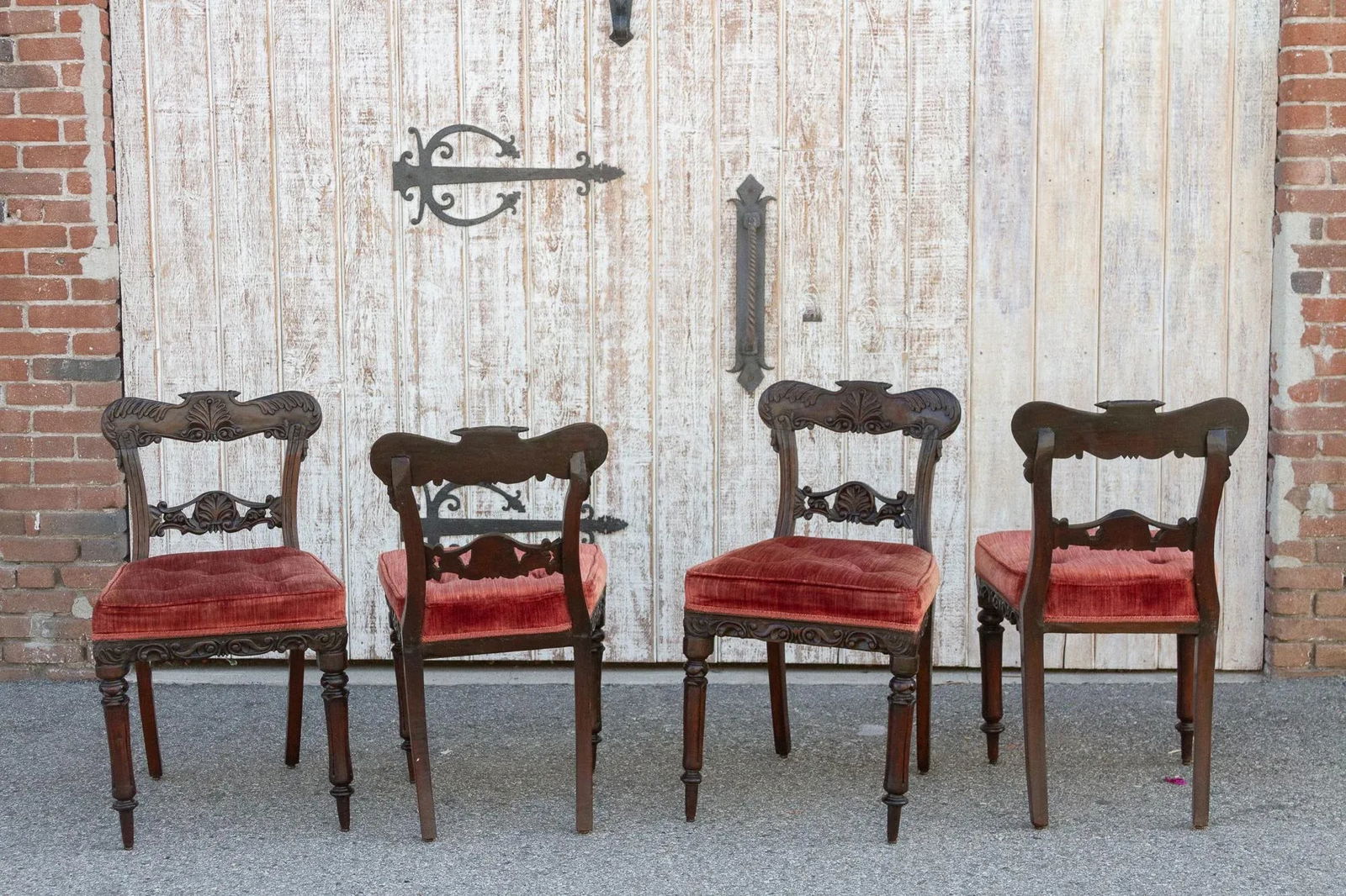 Carved Rosewood Anglo-Indian Chairs - Set of 4 - 4