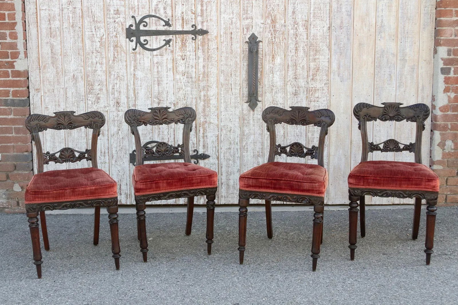 Carved Rosewood Anglo-Indian Chairs - Set of 4 - 5