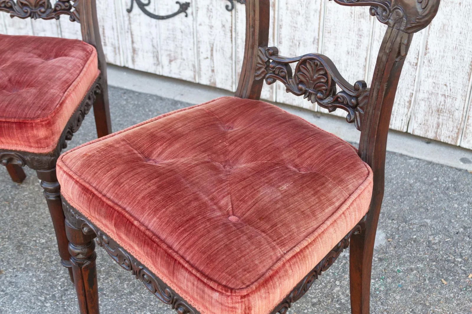 Carved Rosewood Anglo-Indian Chairs - Set of 4 - 8