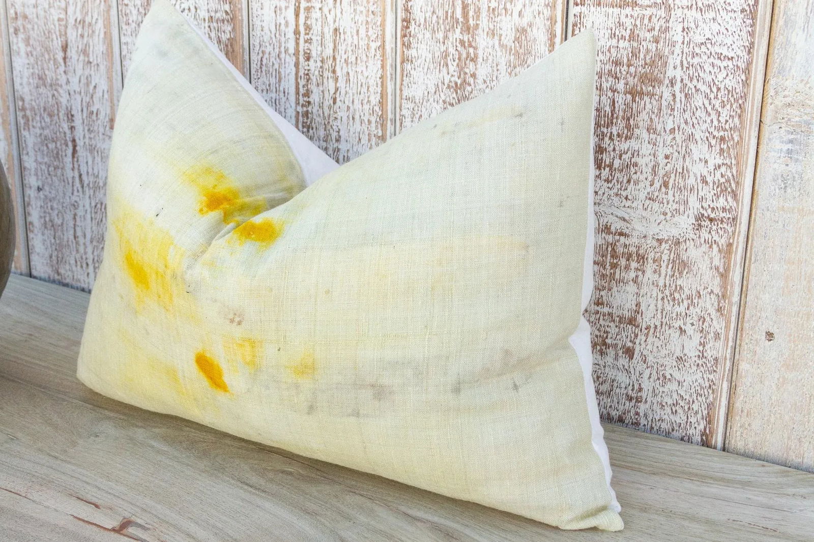 Vintage Birinchi Tie Dyed Organic Silk Lumbar Pillow - 3