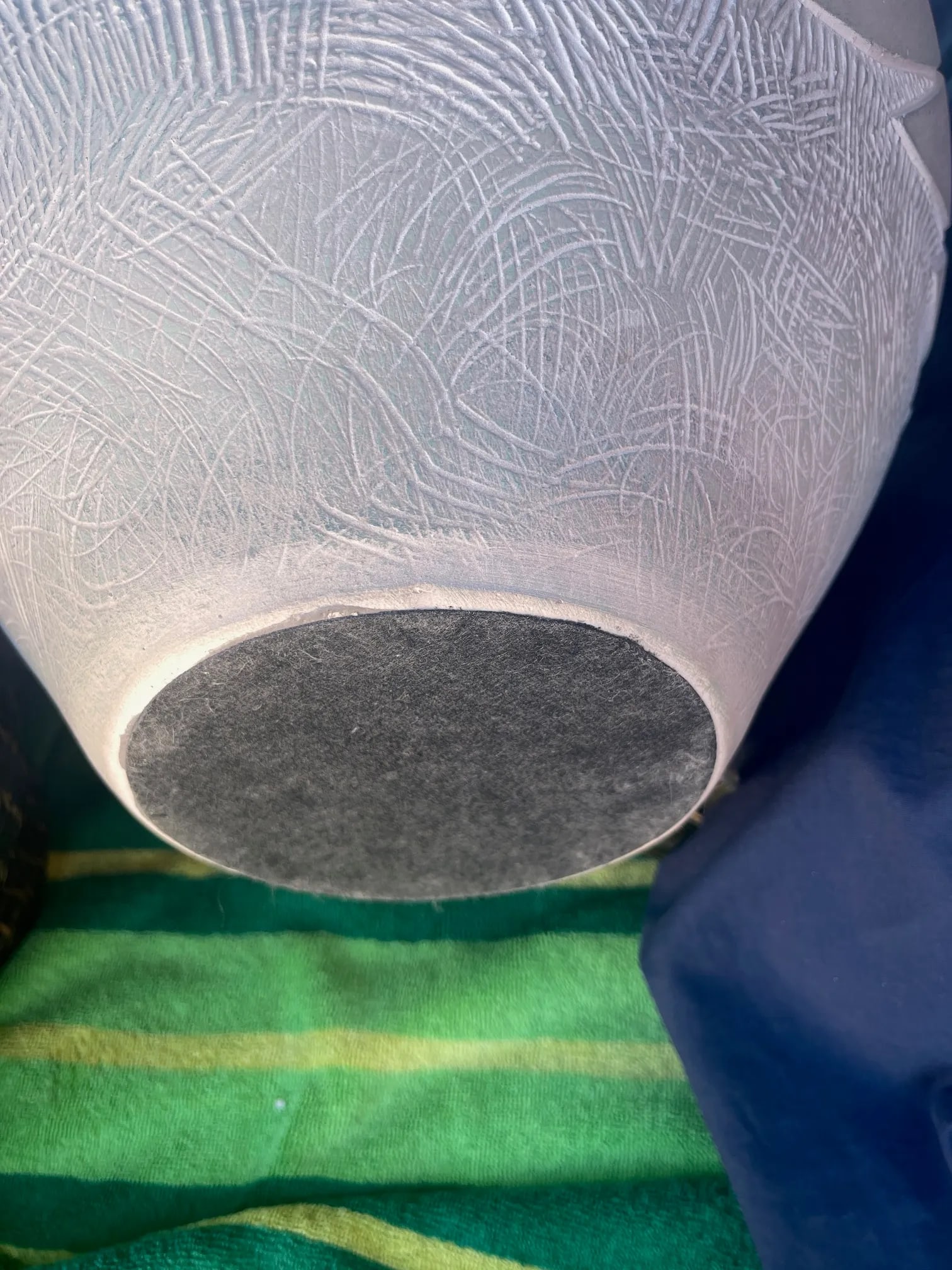 1980s Mid-Century Casual Lamps of California Gray Southwest Table Lamp - 6