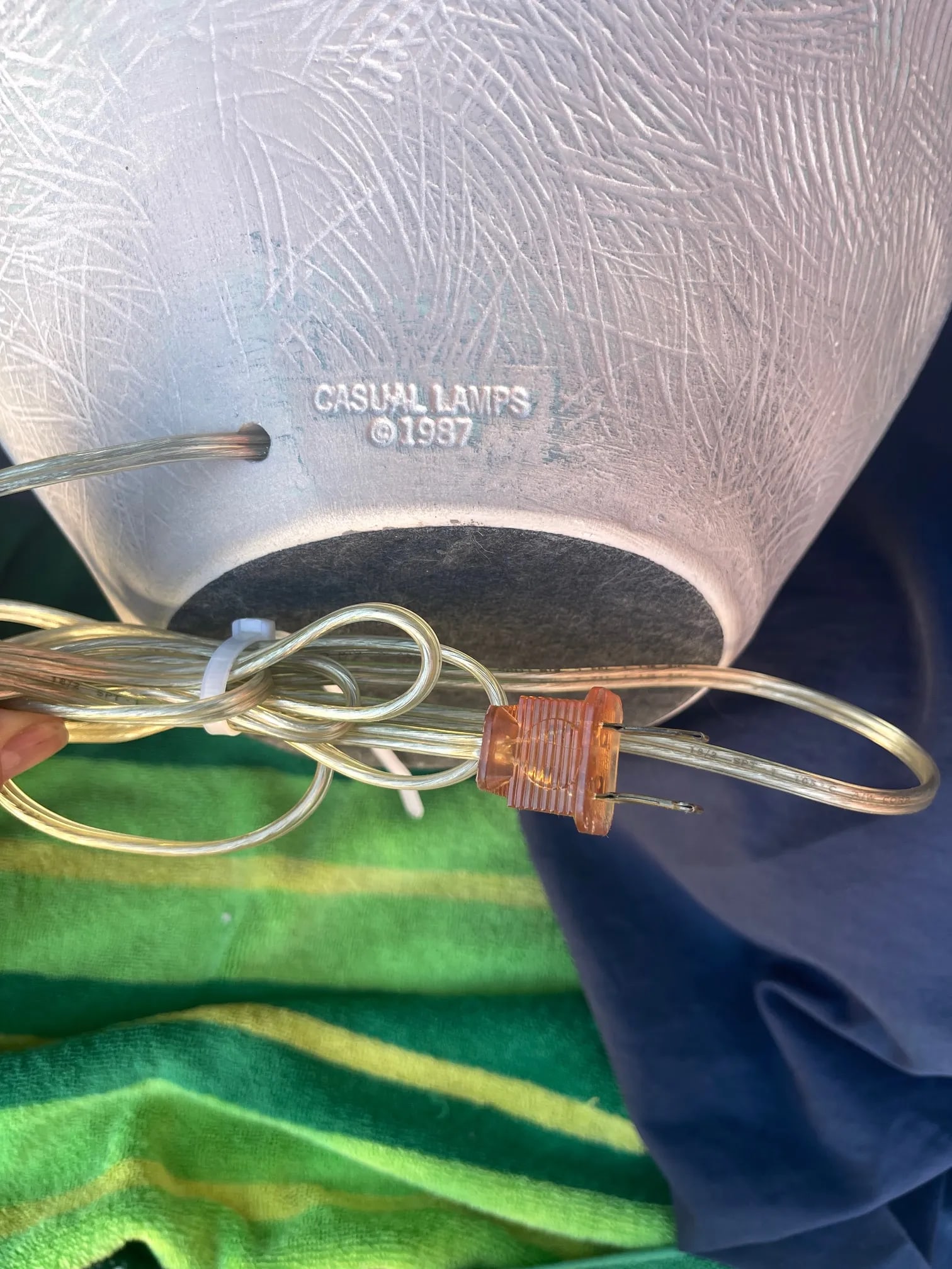 1980s Mid-Century Casual Lamps of California Gray Southwest Table Lamp - 7