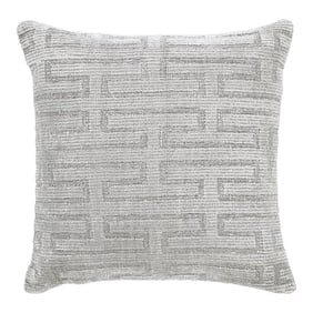 Modern Pearl Gray Geometric Throw Pillow