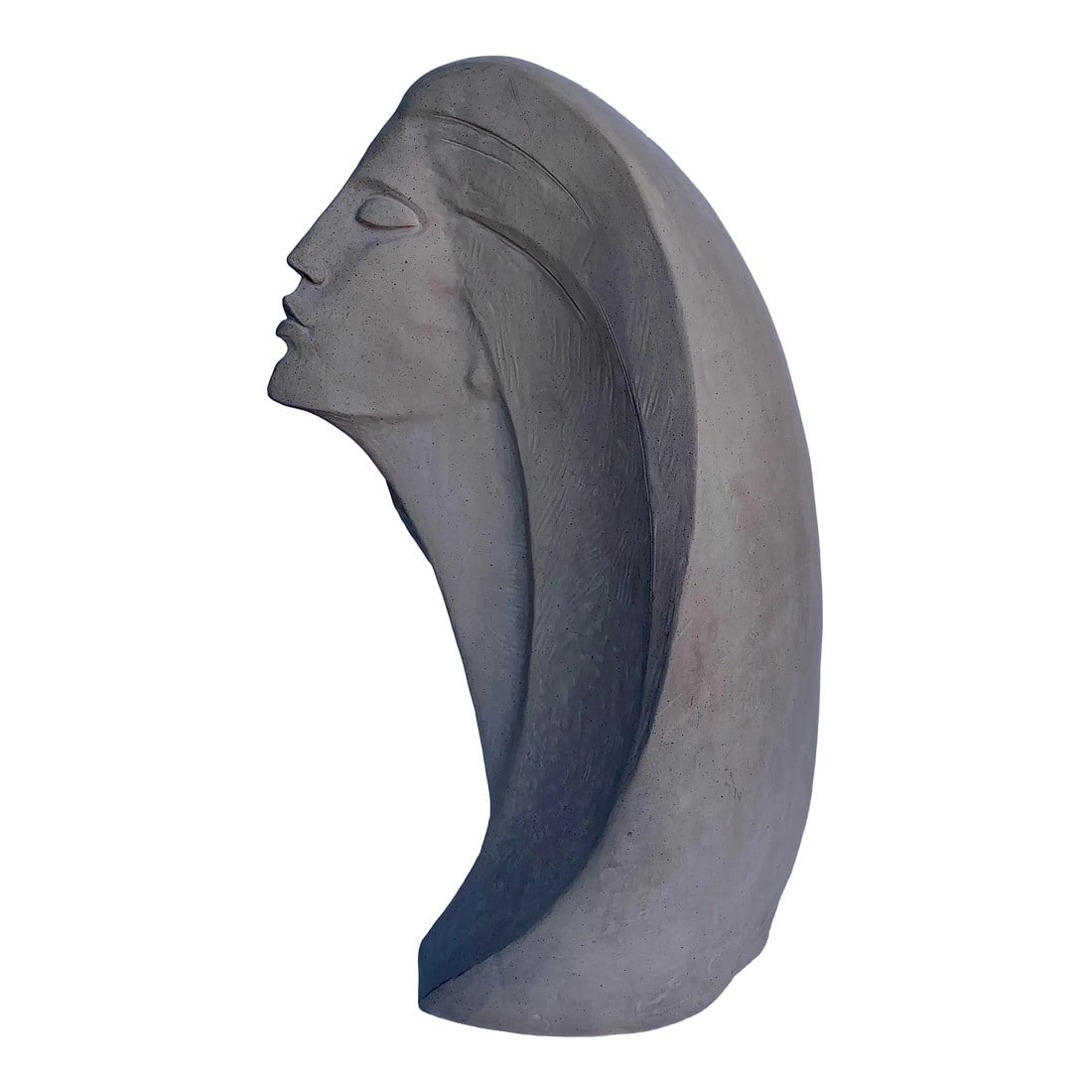 1980s Deco Sandstone Ceramic Abstract Woman Sculpture (1 of 8)