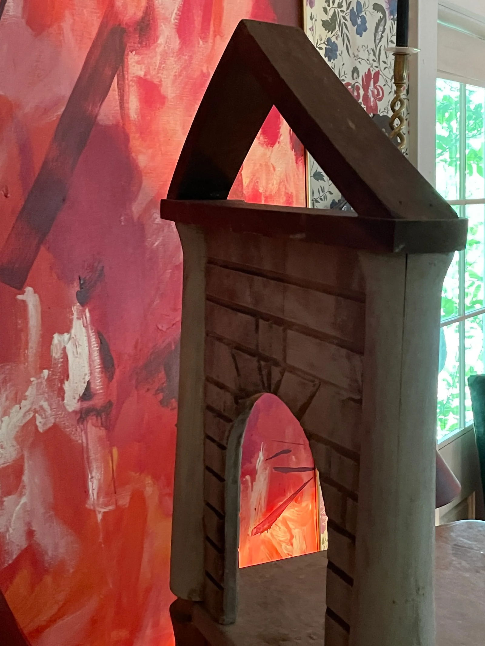 Attributed to Mario Villa Carved and Painted Mahogany Architectural Side Chair - 10