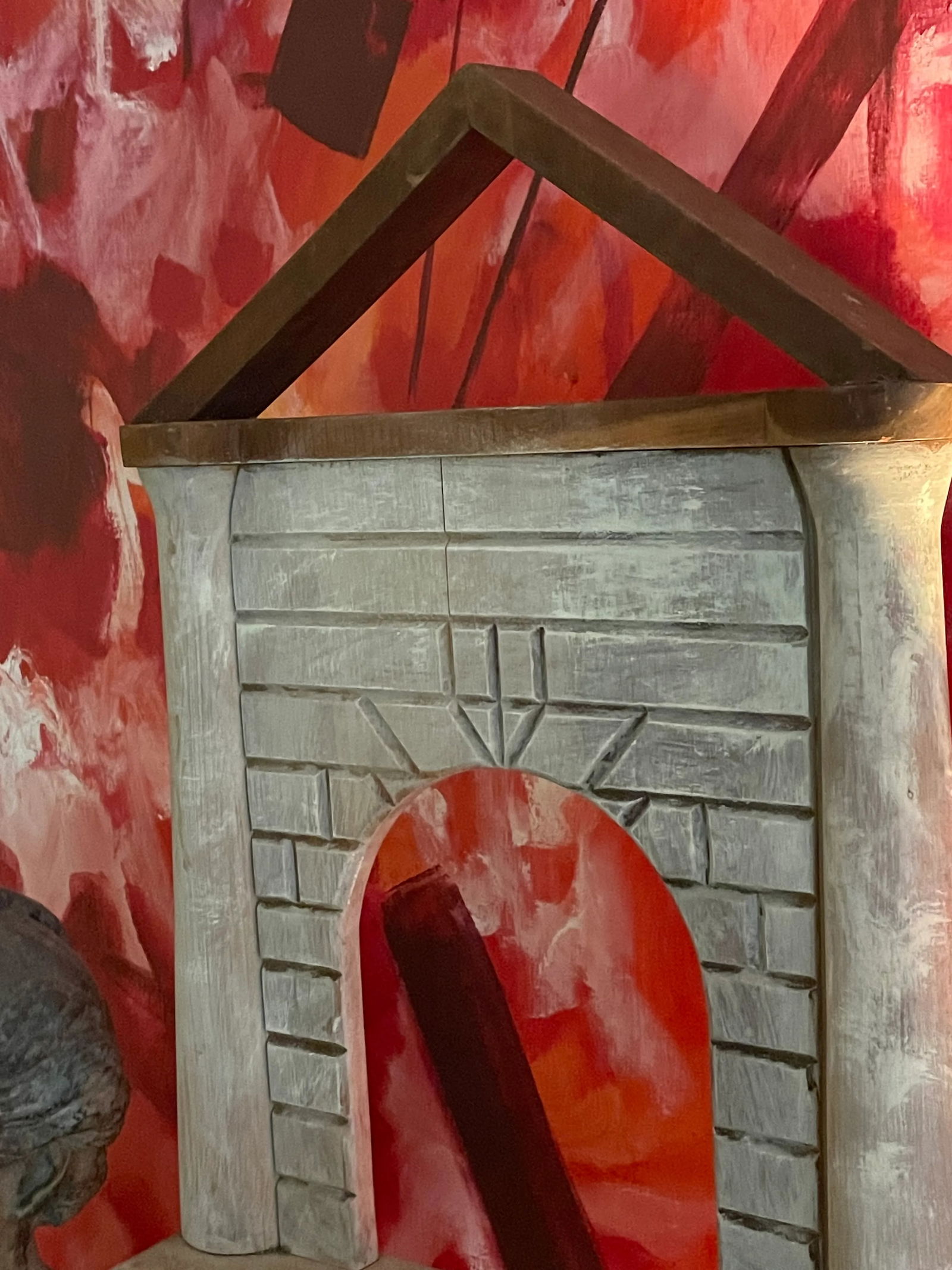 Attributed to Mario Villa Carved and Painted Mahogany Architectural Side Chair - 5