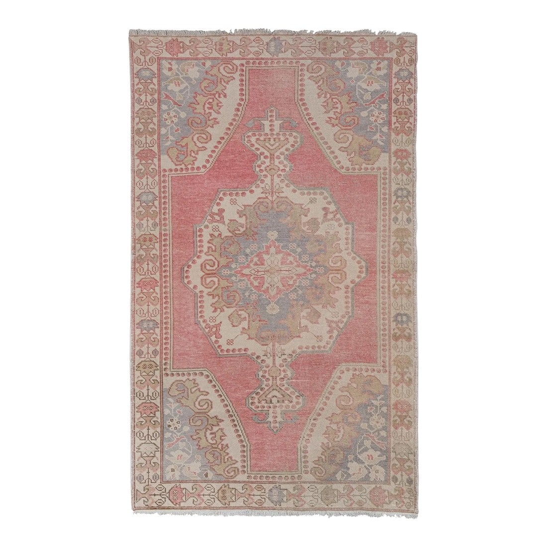 1960s Vintage Pale Turkish Oushak Rug - Designer Rug 4'6'' X 7'2'': Vintage Pale Turkish Oushak Rug - Designer Carpet 4'6'' X 7'2'' 53.9" x 86.2" / 137 x 219 Cm Hand woven with high quality pure wool Excellent condition From TURKEY Works well with all styles of home