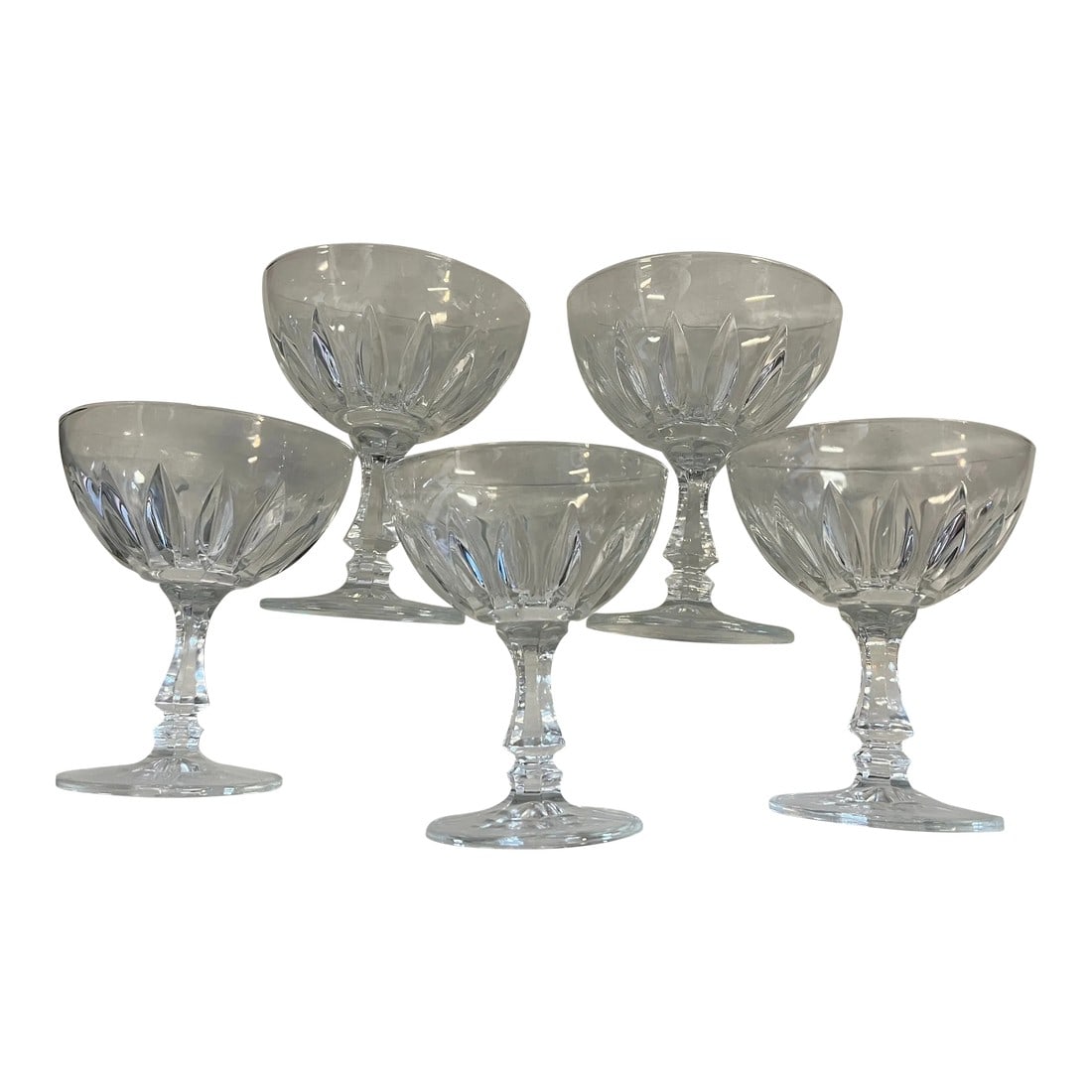 1980s Italian Champagne Coupe Glasses- Set of 6 (1 of 6)
