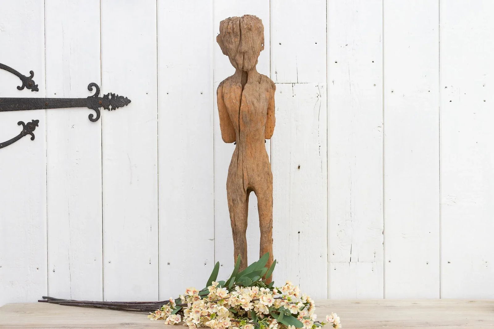 Antique Fossilized Wooden Asian Statue - 2