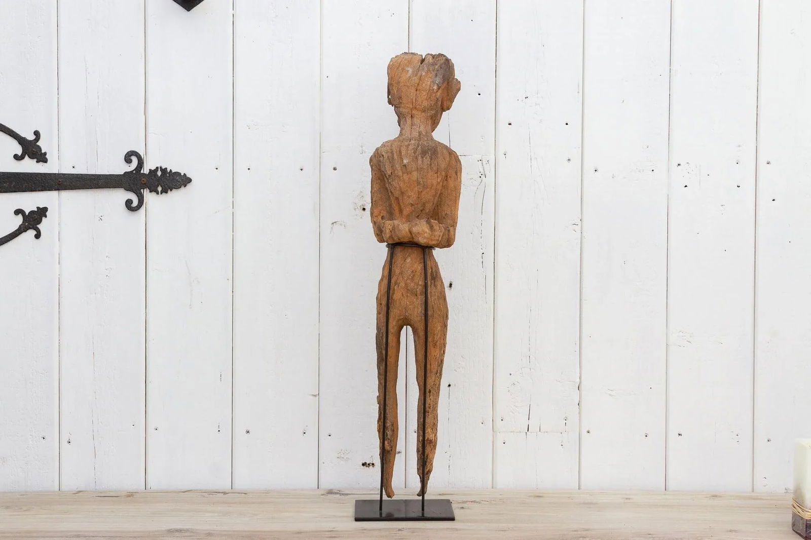 Antique Fossilized Wooden Asian Statue - 9