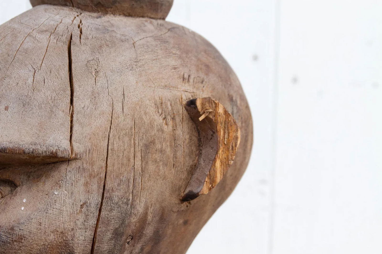 Tall Tribal Carved Barneo Statue - 12