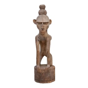 Tall Tribal Carved Barneo Statue