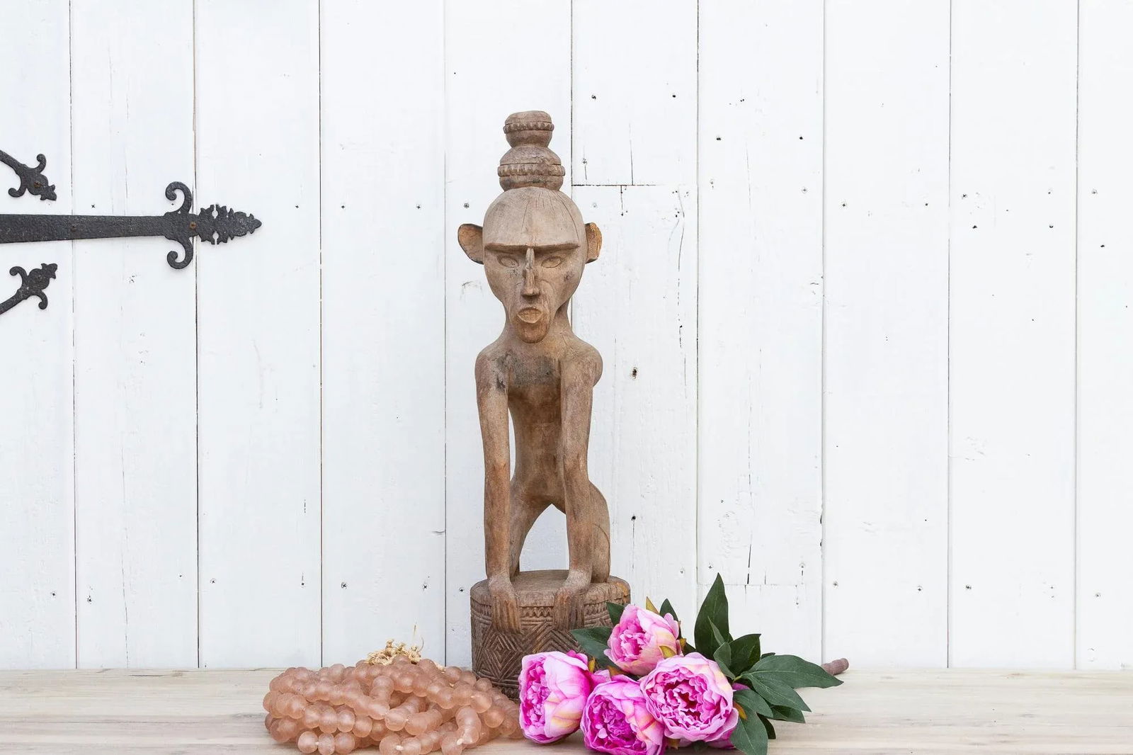 Tall Tribal Carved Barneo Statue - 2