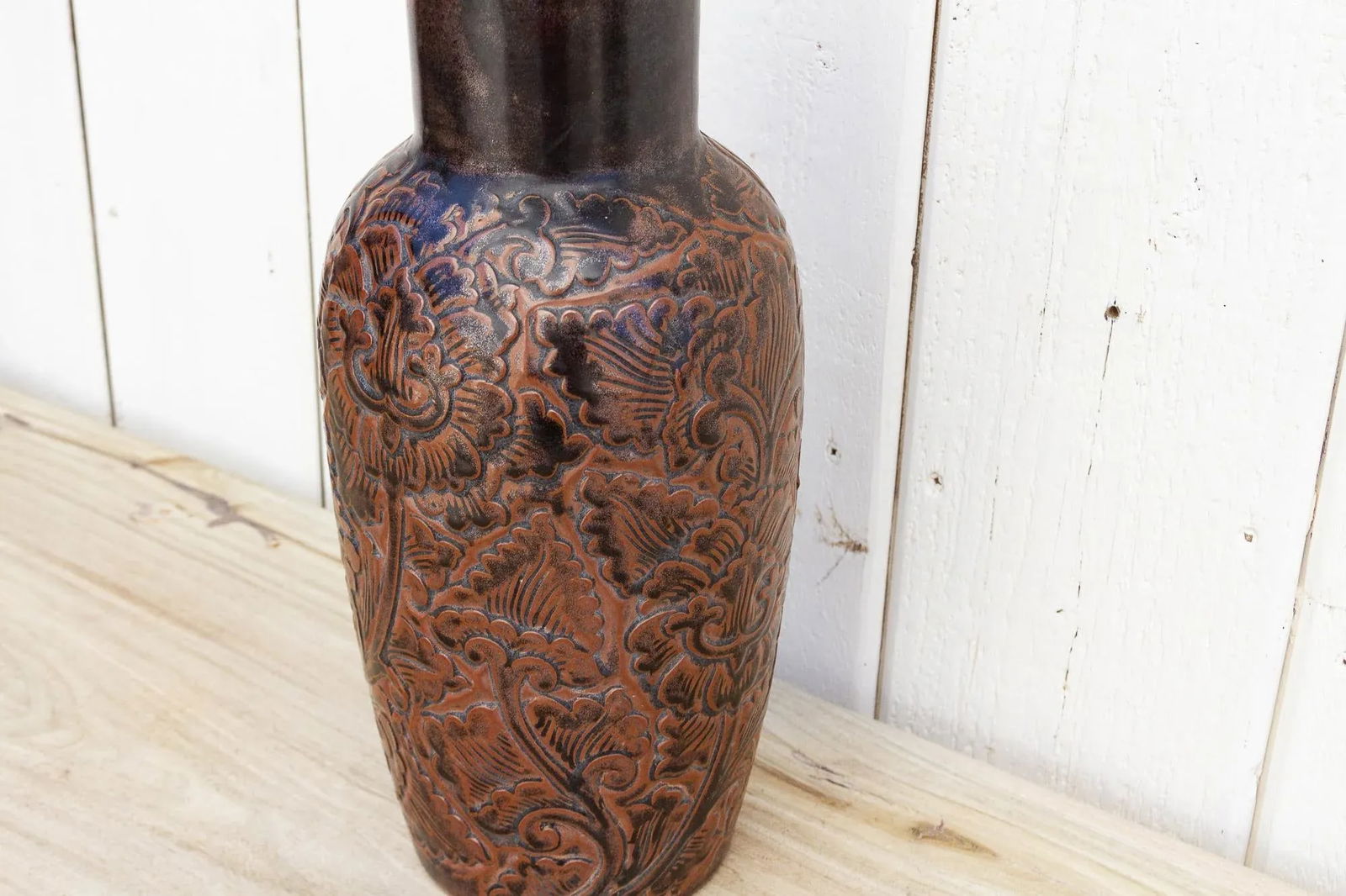 Distressed Brown Thai Vase - 4