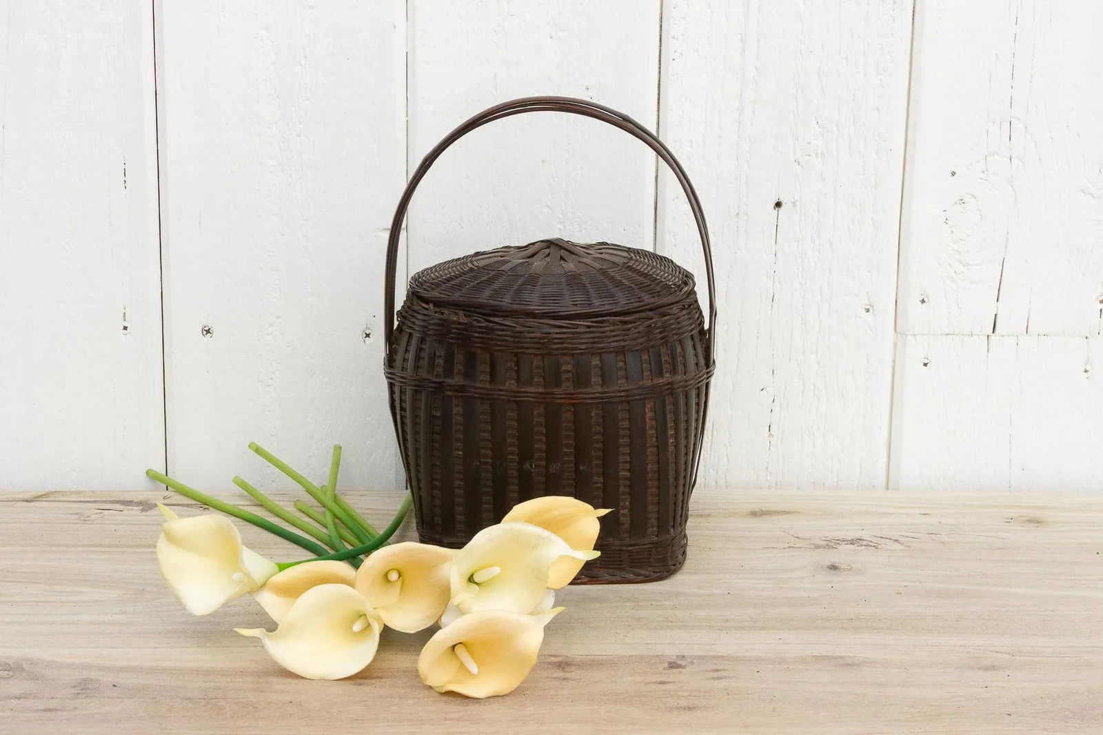 Vintage Thai Wicker Market Basket - 3
