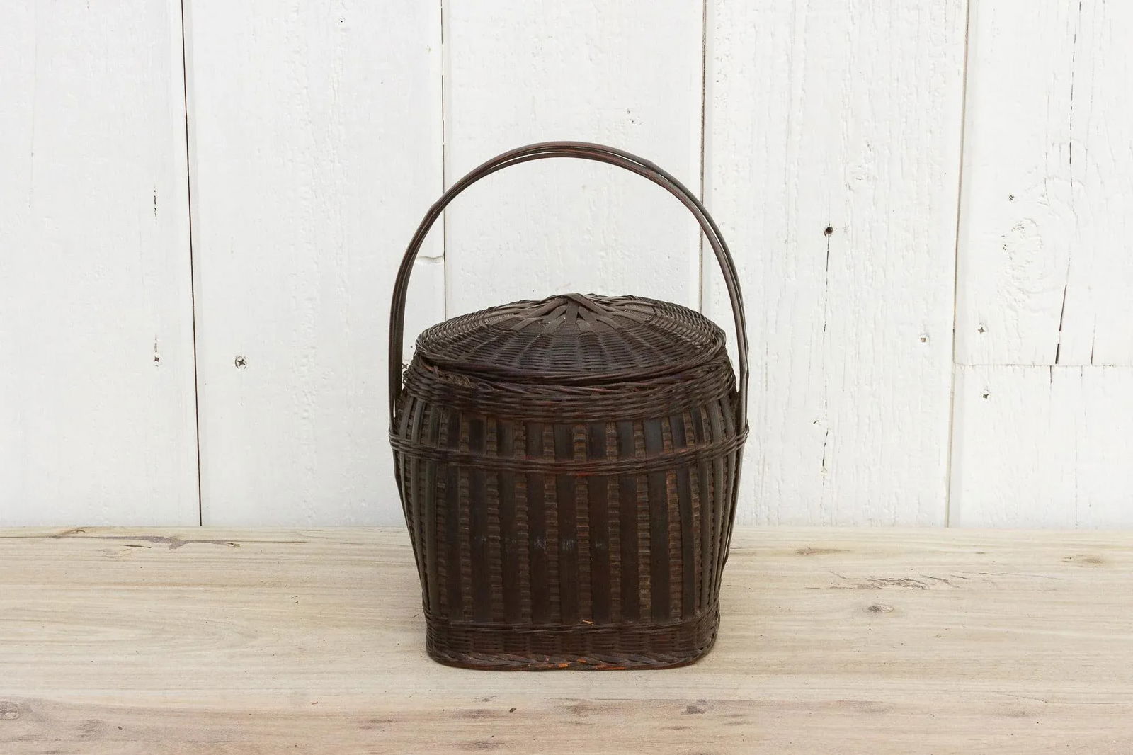 Vintage Thai Wicker Market Basket - 4