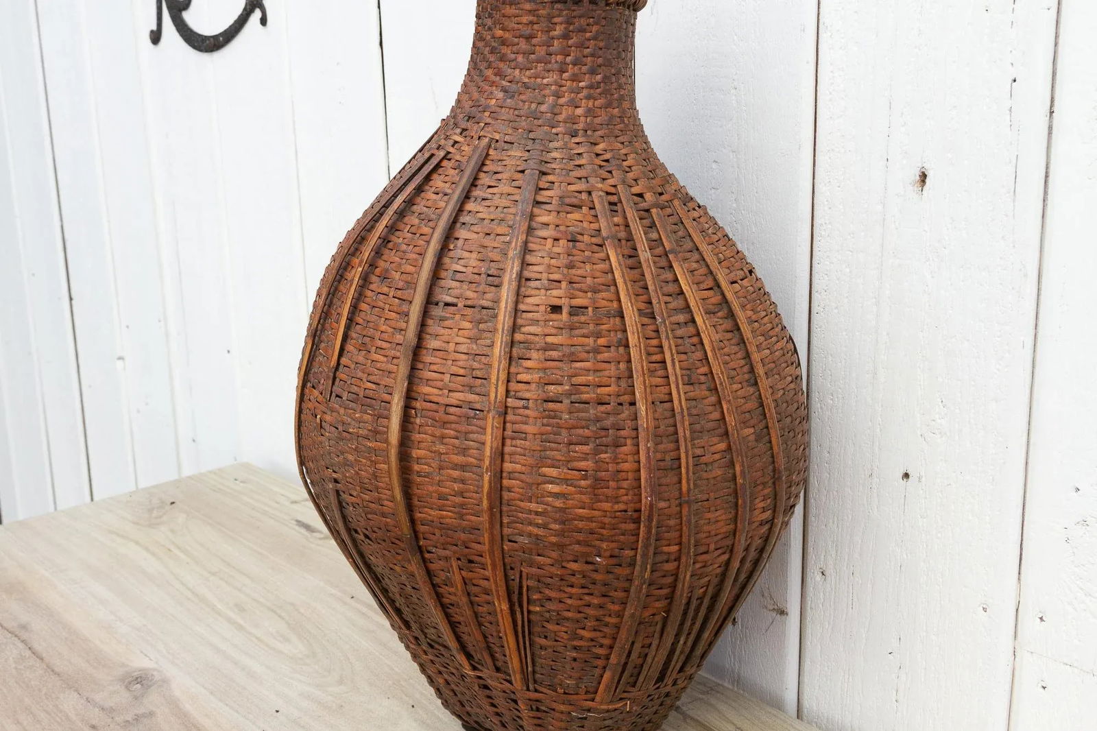 Antique Rattan Fish Basket From Nepal - 5