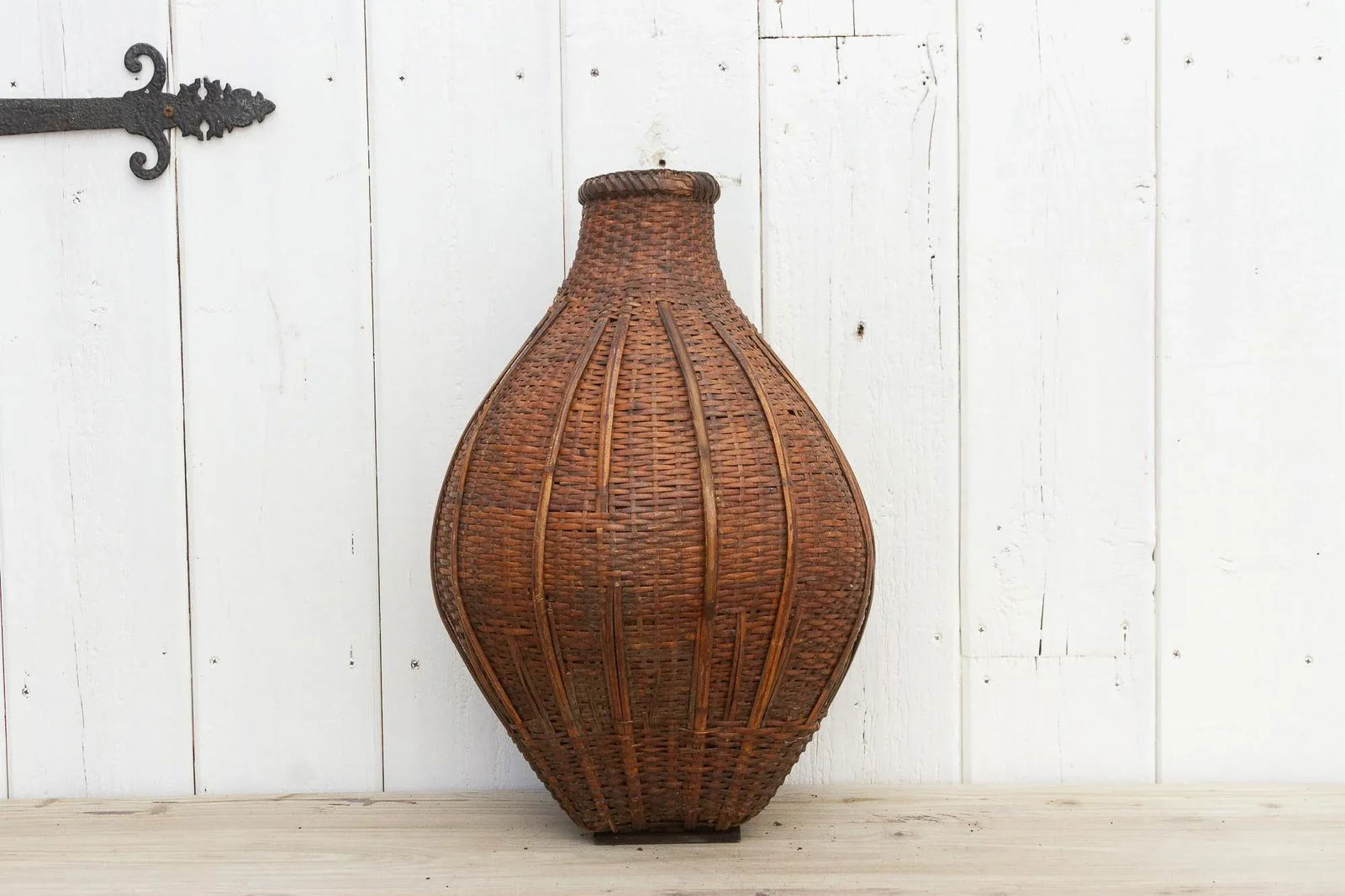 Antique Rattan Fish Basket From Nepal - 8