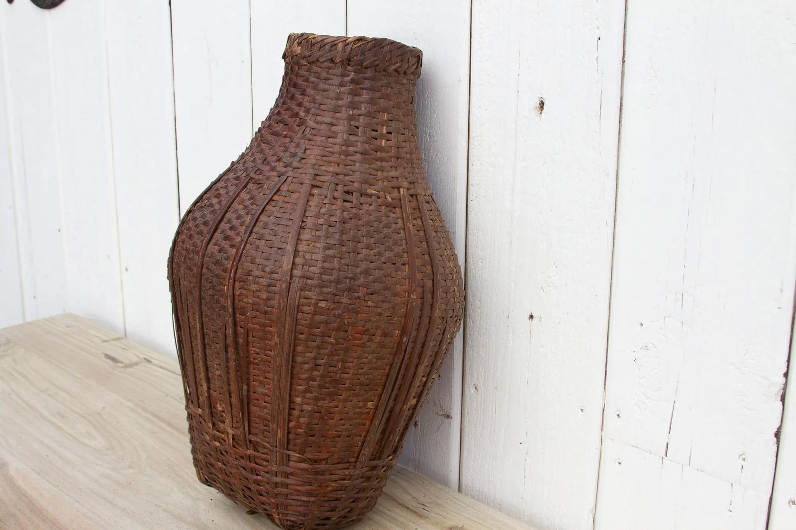 Early 20th Century Rattan Nepalese Bottle - 6