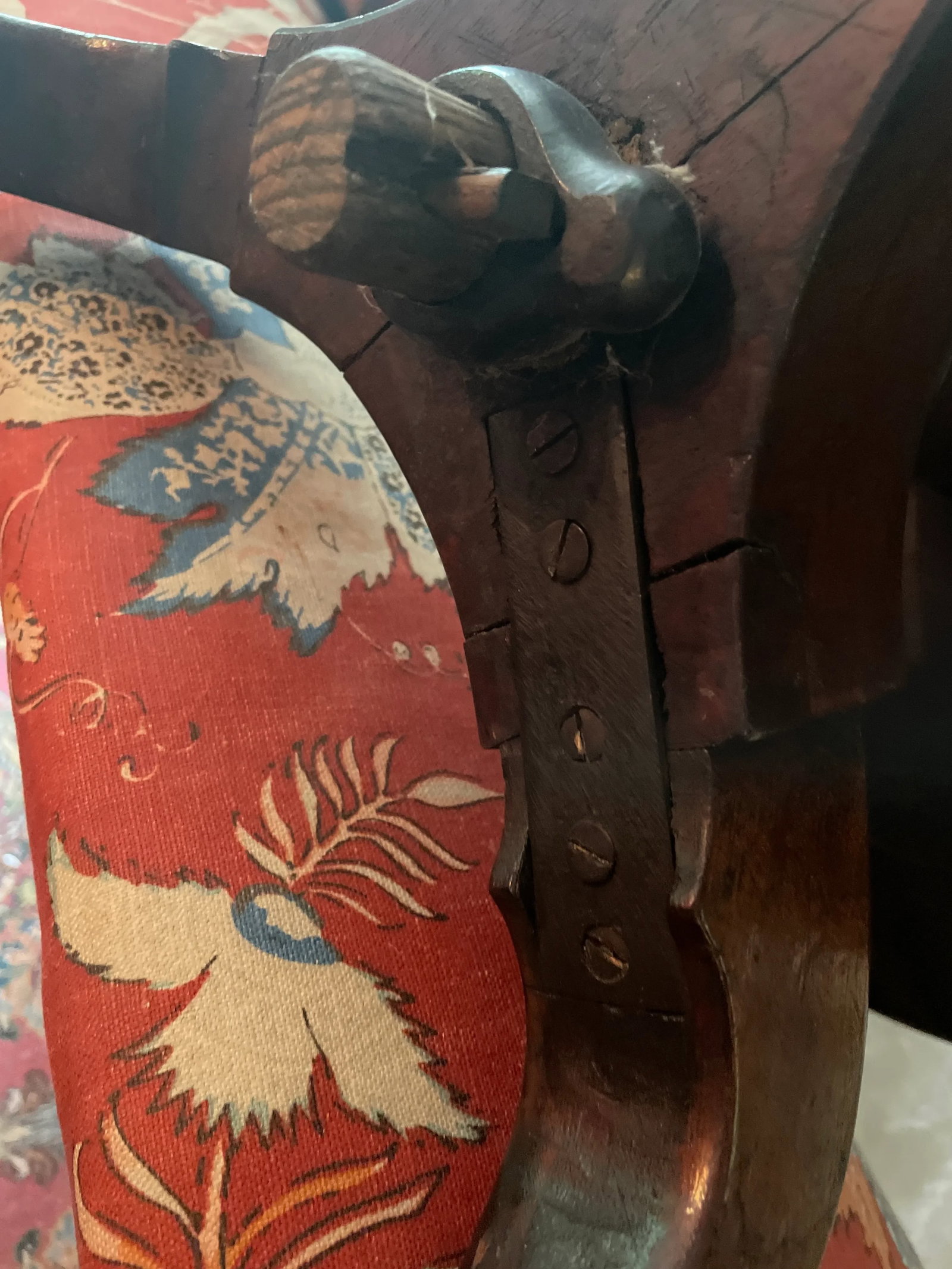 Antique Mahogany Dumb Waiter Silent Butler Three Tier Server - 11