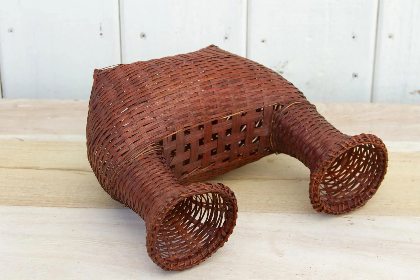 Vintage Asian Boat Shaped Basket - 5