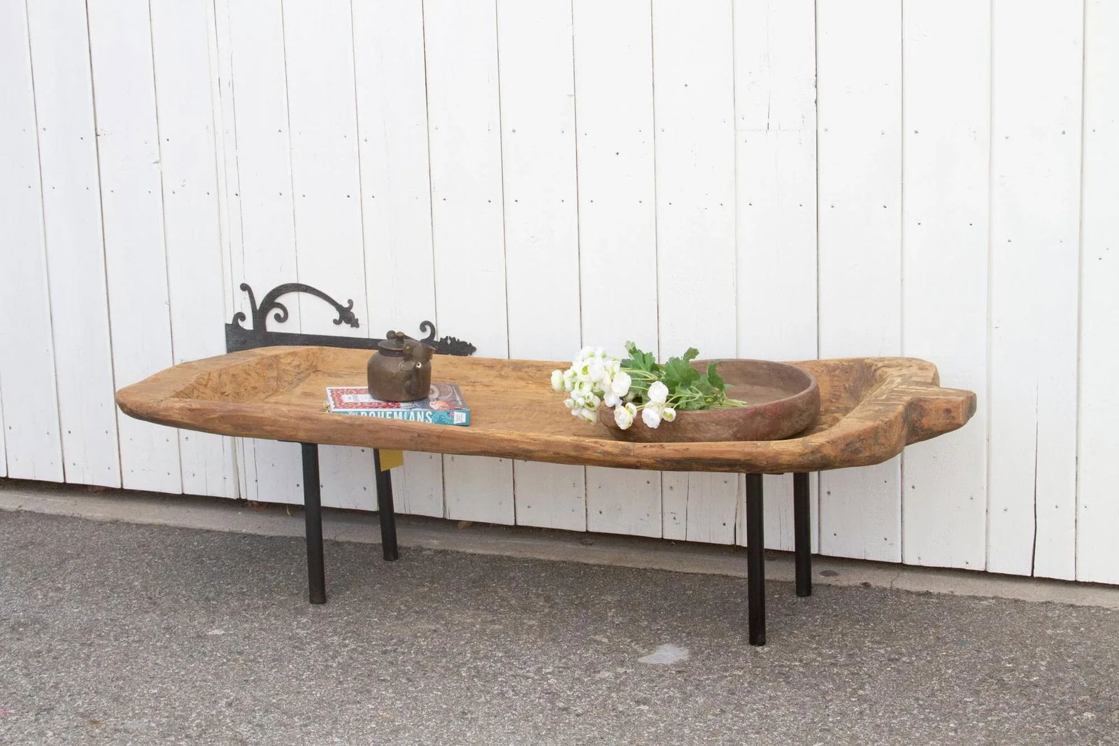 Antique Naga Wooden Trough Table - 3