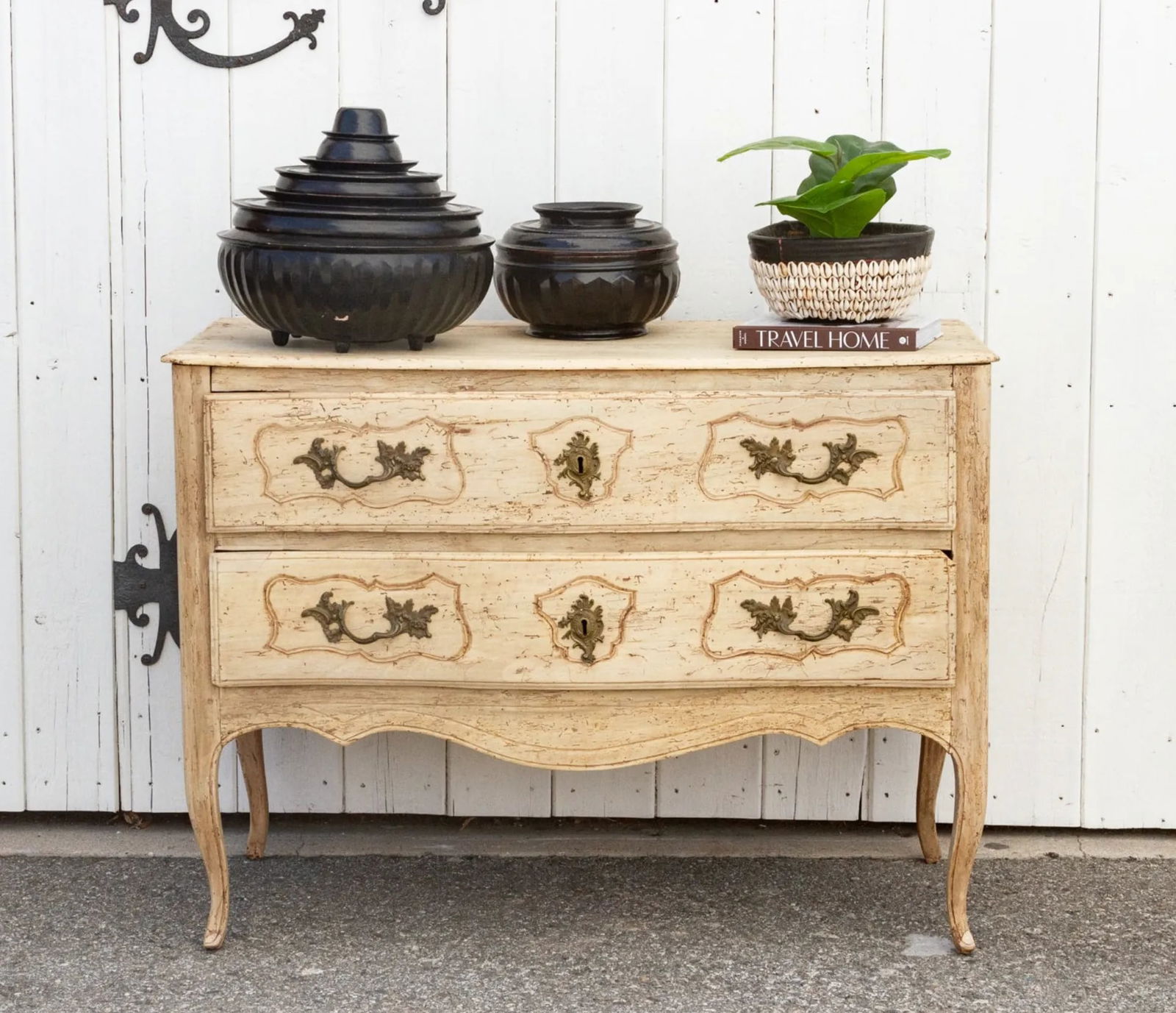 Antique Farmhouse French Bleached Dresser - 2