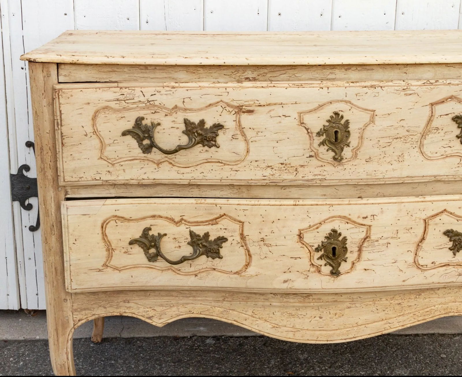 Antique Farmhouse French Bleached Dresser - 4