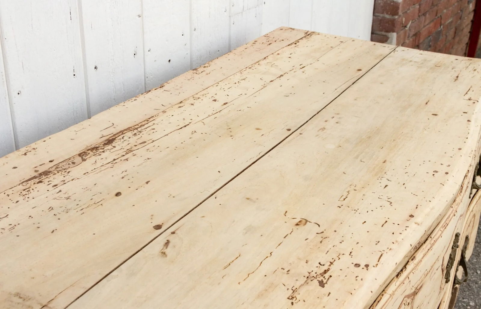 Antique Farmhouse French Bleached Dresser - 7