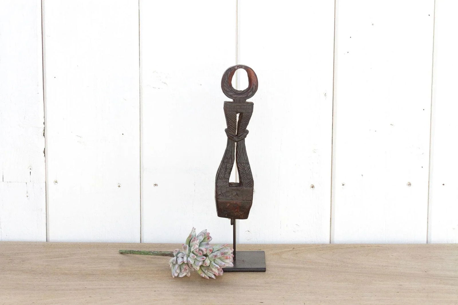 Carved Tribal Butter Churn From Nepal - 2