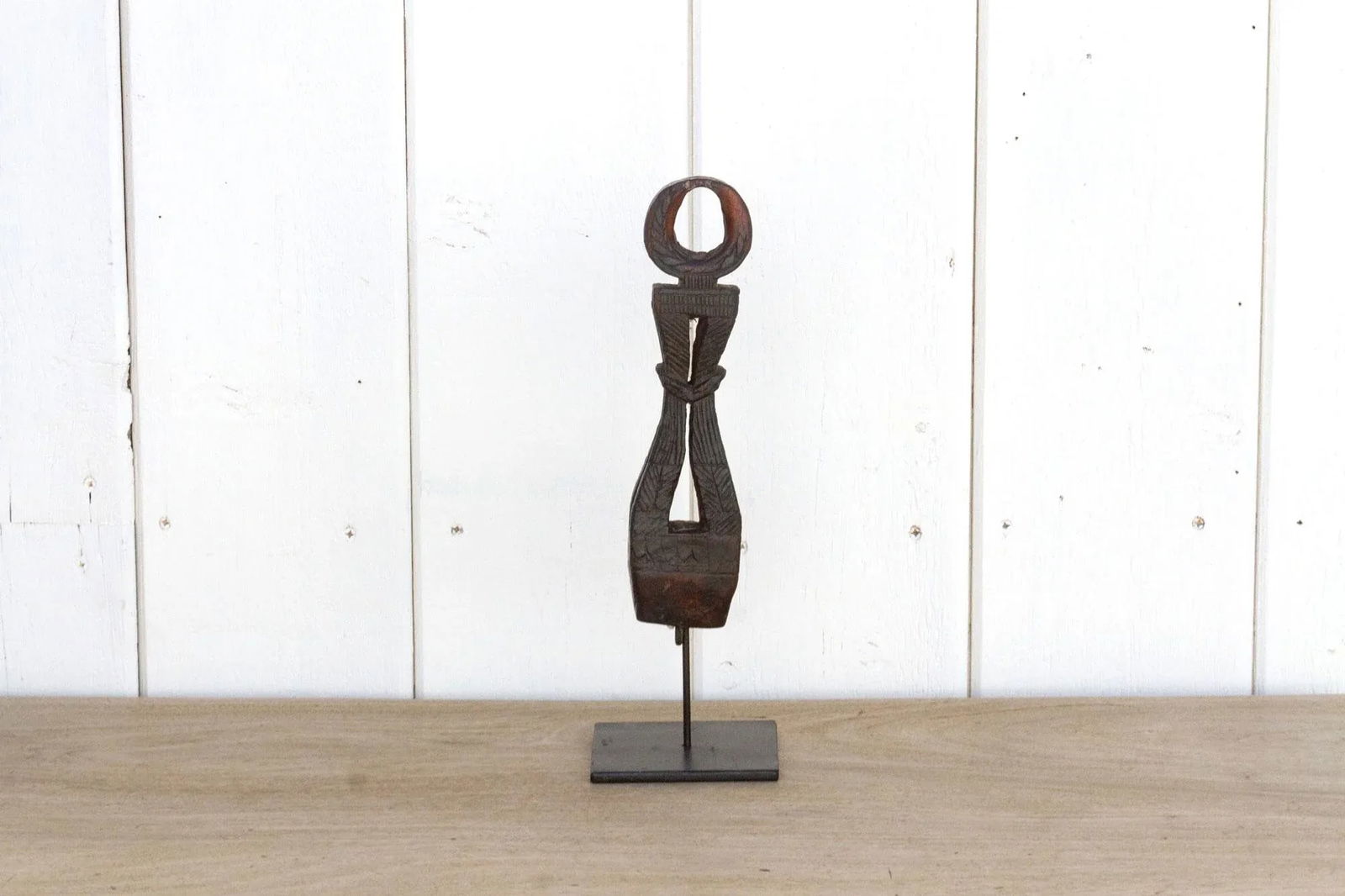 Carved Tribal Butter Churn From Nepal - 3