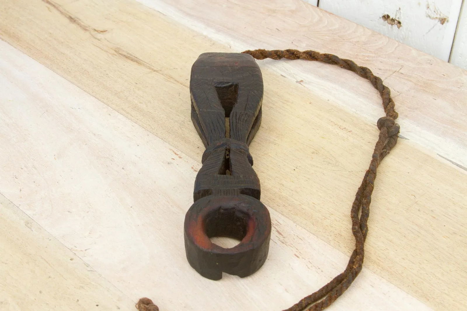 Carved Tribal Butter Churn From Nepal - 4