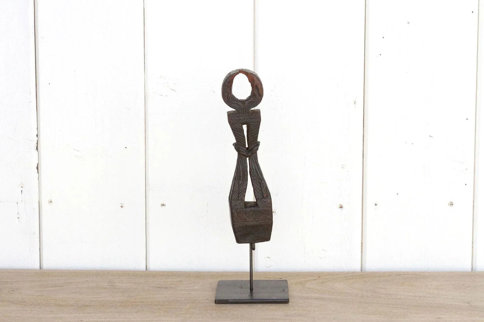 Carved Tribal Butter Churn From Nepal - 6