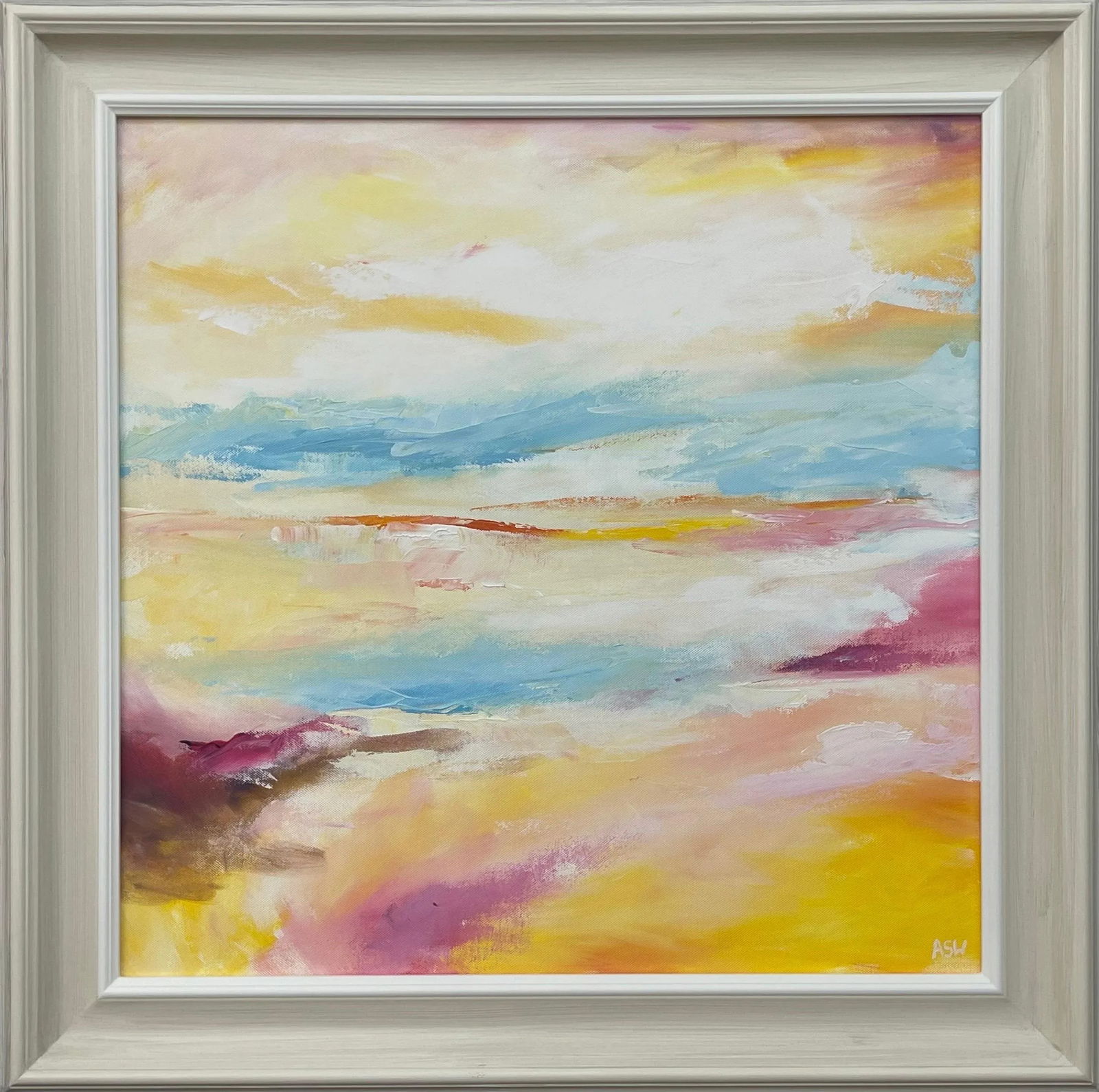 Serene Abstract Impressionist Seascape Landscape by Contemporary British Artist, 2022 - 13