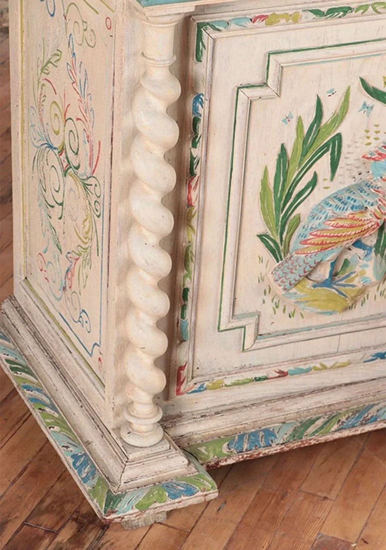 19th Century French Trophy Side Board Hunt Cabinet That's Been Painted Proven?ÃƒÂ - 10